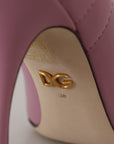 Dolce & Gabbana Devotion Leather Heels in Pink