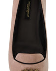 Dolce & Gabbana Elegant Pink Velvet Devotion Loafers