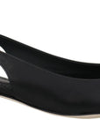 Dolce & Gabbana Elegant Black Leather Slingback Pumps