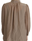 Dolce & Gabbana Elegant Silk Ascot Collar Blouse