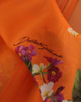 Dolce & Gabbana Elegant Floral Silk Blouse with Back Zipper