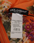 Dolce & Gabbana Elegant Floral Silk Blouse with Back Zipper