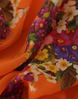 Dolce & Gabbana Elegant Floral Silk Blouse with Back Zipper