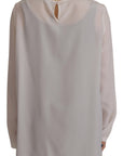 Dolce & Gabbana Elegant Silk Top with Logo Embroidery