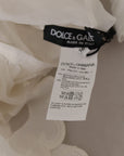Dolce & Gabbana Elegant White Lace Silk-Cotton Top