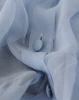 Dolce & Gabbana Elegant Silk Ascot Collar Blouse in Light Blue