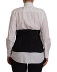 Dolce & Gabbana Elegant Black Corset Waist Strap Top