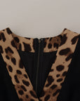 Dolce & Gabbana Elegant Black V-Neck A-Line Dress