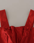 Dolce & Gabbana Radiant Red Silk A-Line Midi Dress