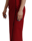 Dolce & Gabbana Elegant Red Bodycon Midi Dress