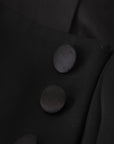Dolce & Gabbana Sleek Black Snap Jacket with Silk Lining