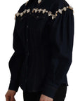 Dolce & Gabbana Elegant Crystal-Embellished Denim Jacket