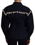 Dolce & Gabbana Elegant Crystal-Embellished Denim Jacket
