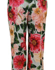 Dolce & Gabbana Exquisite Silk High Waist Pants