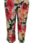 Dolce & Gabbana Exquisite Silk High Waist Pants