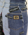 Dolce & Gabbana High-Waist Multicolor Wide-Cut Jeans