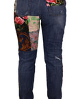 Dolce & Gabbana High Waist Patchwork Skinny Denim
