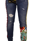 Dolce & Gabbana High Waist Patchwork Skinny Denim