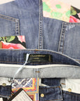 Dolce & Gabbana High Waist Patchwork Skinny Denim