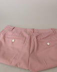 Dolce & Gabbana Chic MidWaist Virgin Wool Pink Pants