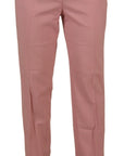 Dolce & Gabbana Chic MidWaist Virgin Wool Pink Pants