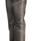 Dolce & Gabbana High Waist Grey Denim Elegance