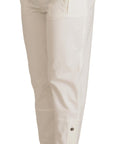 Dolce & Gabbana Elegant White High-Waist Tapered Trousers