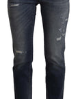 Dolce & Gabbana High Waist Skinny Designer Jeans in Blue