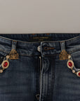 Dolce & Gabbana High Waist Skinny Designer Jeans in Blue