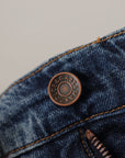Dolce & Gabbana Chic Boyfriend Cut Mid Waist Denim Jeans