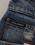Dolce & Gabbana Chic Boyfriend Cut Mid Waist Denim Jeans