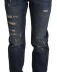 Dolce & Gabbana Chic Boyfriend Cut Mid Waist Denim Jeans