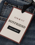 Dolce & Gabbana Chic Boyfriend Cut Mid Waist Denim Jeans
