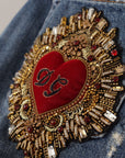 Dolce & Gabbana Chic Boyfriend Cut Mid Waist Denim Jeans