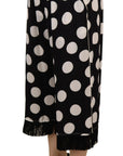 Dolce & Gabbana Polka Dot Silk Mid Waist Pants