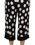 Dolce & Gabbana Polka Dot Silk Mid Waist Pants