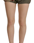 Dolce & Gabbana Army Green High-Waist Hot Pants