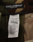 Dolce & Gabbana Army Green High-Waist Hot Pants