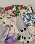 Dolce & Gabbana Patchwork High Waist Designer Shorts