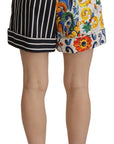 Dolce & Gabbana Majolica High Waist Designer Bermuda Shorts