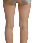 Dolce & Gabbana Gold High Waist Hot Pants Shorts