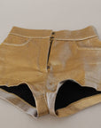 Dolce & Gabbana Gold High Waist Hot Pants Shorts