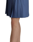 Dolce & Gabbana Elegant Pleated A-Line Mini Skirt with Bird Appliques
