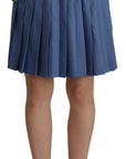 Dolce & Gabbana Elegant Pleated A-Line Mini Skirt with Bird Appliques