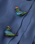Dolce & Gabbana Elegant Pleated A-Line Mini Skirt with Bird Appliques