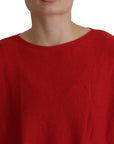 Dolce & Gabbana Elegant Red Wool Blend Knit Sweater
