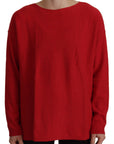 Dolce & Gabbana Elegant Red Wool Blend Knit Sweater