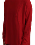 Dolce & Gabbana Elegant Red Wool Blend Knit Sweater