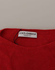Dolce & Gabbana Elegant Red Wool Blend Knit Sweater