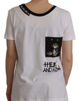 Dolce & Gabbana Elegant Round Neck Slogan Tee